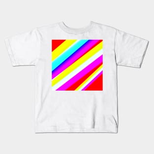 white yellow pink blue abstract texture Kids T-Shirt